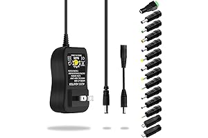 Aclorol 36W Universal AC/DC Power Adapter Tips for a Wide Variety of Devices