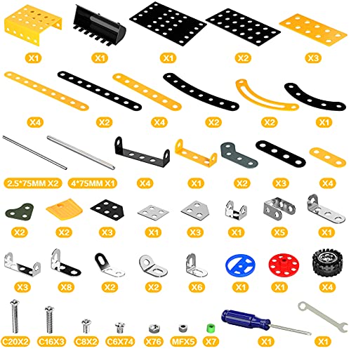 Image of Lucky Doug Stem Building Projects Toys for Kids Boys 8 9 10 11 12 Year Old, Metal Building Construction Model kit, Building Blocks DIY Toy
