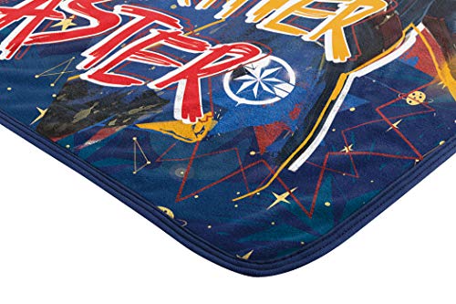 Marvel's Captain Marvel, "Higher, Further, Faster" Micro Raschel Throw Blanket, 46" X 60", Multi Color #TOP1
