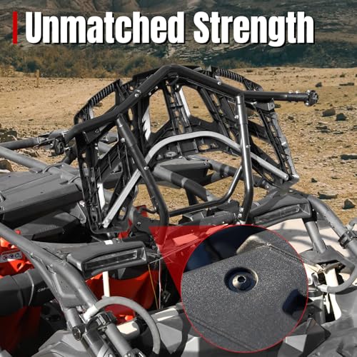 A & UTV PRO Pivoting Rear Rack Kit,Spare Tire Cargo Luggage Rear Rack for 2017-2024 2025 Can Am Maverick X3 MAX Accessories, Replace OEM # 715002881, 715003439