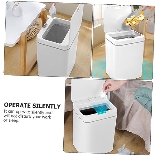 Papelera automática inteligente 16 L ABS+PP blanca miniatura 5