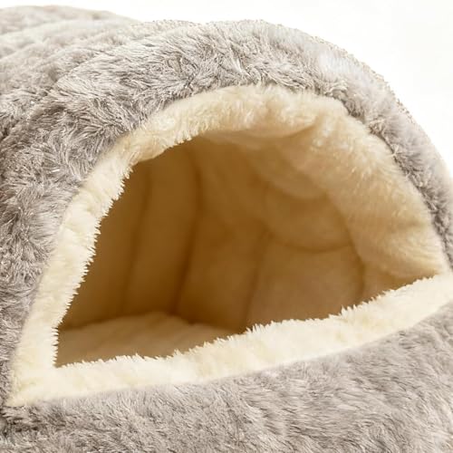 Katzenhaus Indoor, Hundehöhle Kuschelhöhle Katze, Winterhöhle Für Katzen, Gemütliche Plüsch Haustierhöhle, Katzenbett, Warme Schlafhöhle Für Haustiere Als Versteck Und Unterstand