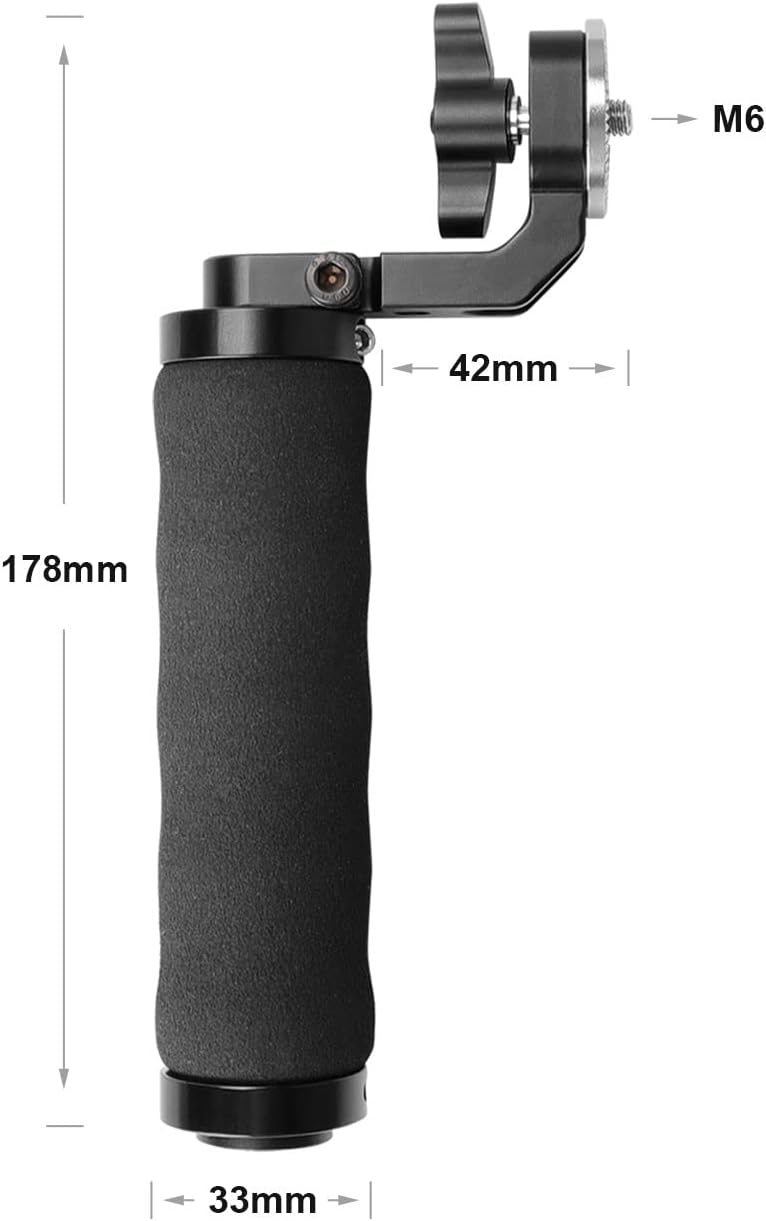 Handle Grip with M6 Rosette Thread Connection for Camera Cage 15mm System Shoulder Rig