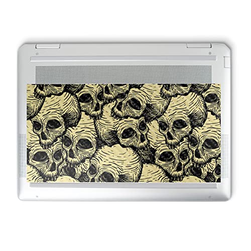 Image of MightySkins Carbon Fiber Skin Compatible with HP Spectre x360 14 inch (2022) Full Wrap Kit - Inked Skulls | Protective, Durable Textured Carbon Fiber Finish | Easy to Apply | Made in The USA