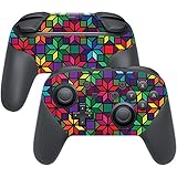 MightySkins Skin Compatible with Nintendo Switch Pro Controller - Stained Glass Window | Protective, Durable, and Unique Vinyl wrap Cover | Easy to Apply, Remove, and Change Styles | Made in The USA