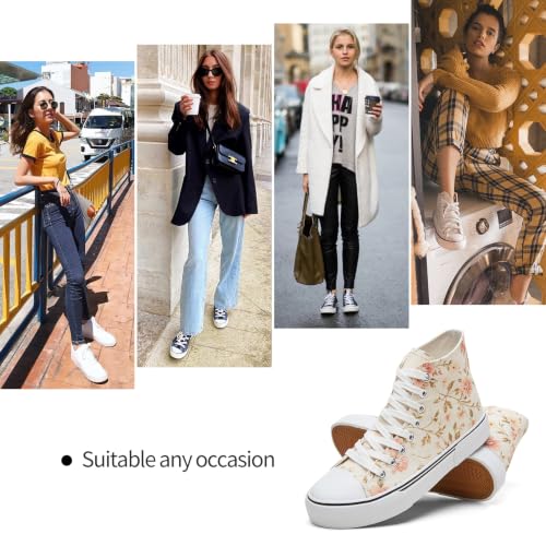 Image of hash bubbie High Top Canvas Sneakers Fashion Walking Shoes