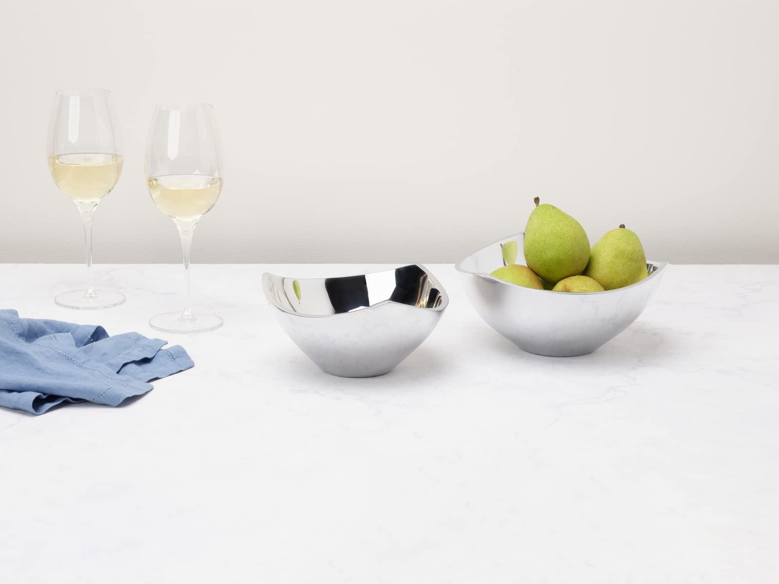 Amazon.com | Nambe Tri-Corner Olive Bowl | Chilled Serving Dish