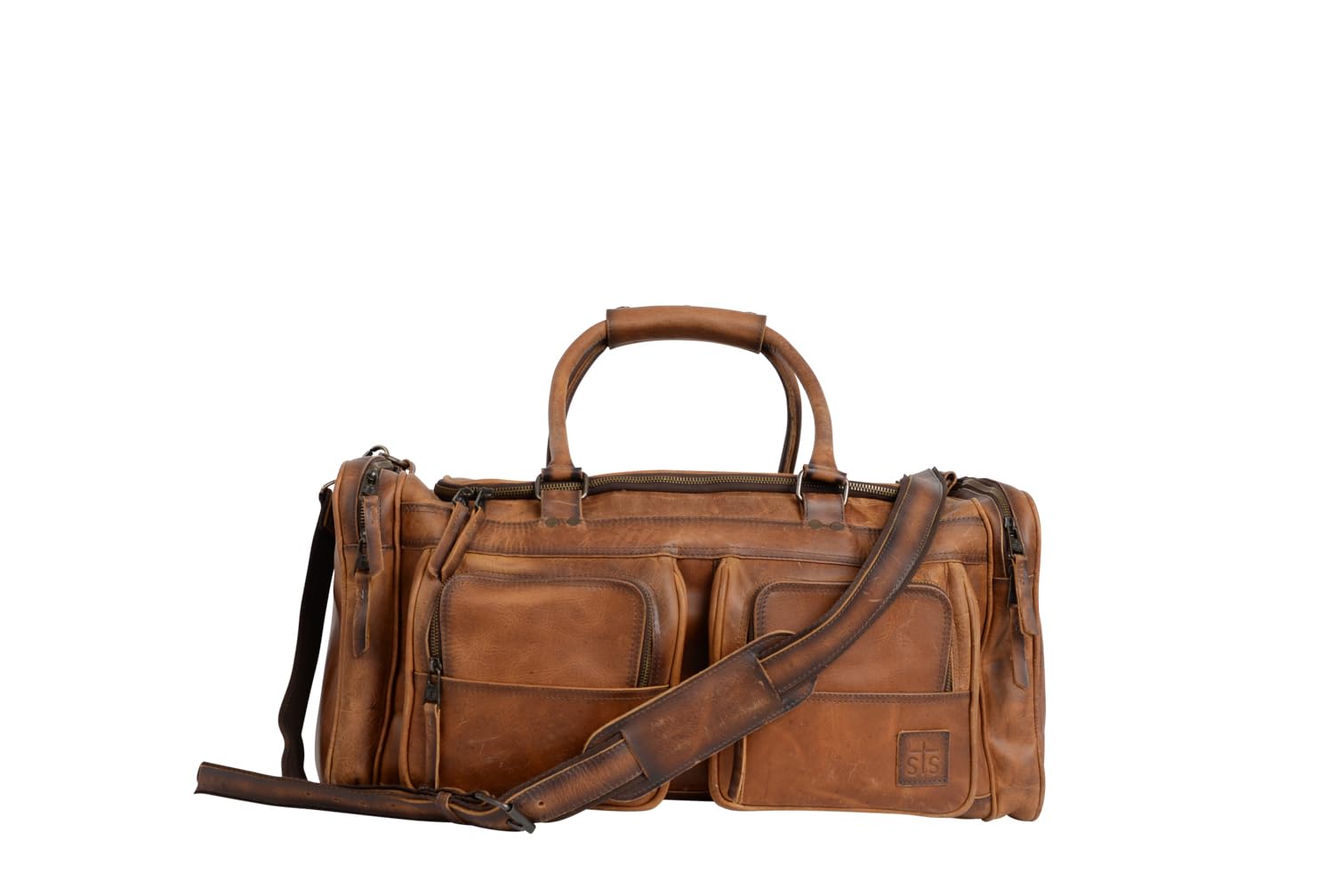 StS Ranchwear Western Duffel Bag Mens Tucson Leather Brown STS31674