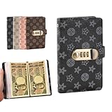 【2025新登場 鍵付き 隠し金庫】ポクミル お札 貯金箱 ロック付き 100枚収納 お金仕分け 封筒貯金 ファイル バインダー 貯金箱 札 貯金ファイル 本型 災害グッズ コンパクトサイズ 表面PUレザー 質感良い 耐摩耗性 資金管理 日常 貯蓄 (ブラック)