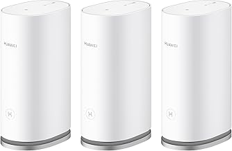HUAWEI WiFi Mesh 3, AX3000 Whole Home Wi-Fi 6 Mesh Router, Pack of 3, Coverage up to 400 m², Total 9 GE Ports, HomeSec™ Se...