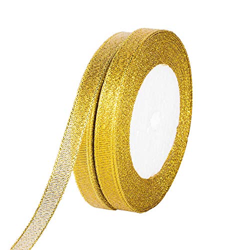 Molshine Cintas de O0rganza Doradas de 10mm x 45m-(oro,10mm) Cover