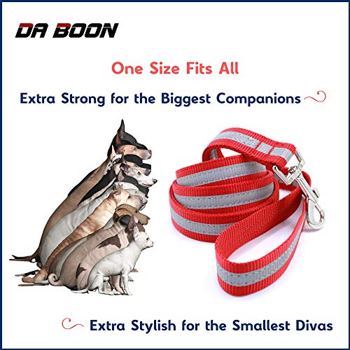 Da Boon Ultra Reflective Double-Sided Dog Leash (Blue) - Image 5