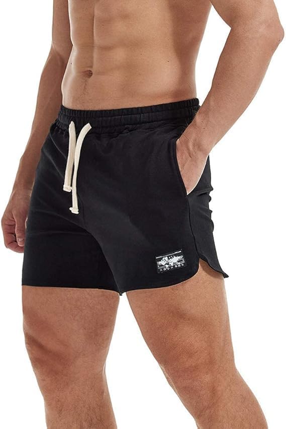 AIMPACT Men's Athletic Shorts Bodybuilding Workout Cotton Gym Shorts with Pockets