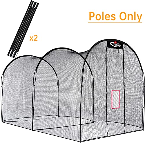 Gagalileo Baseball Batting Cage Poles Replacement,Batting Cage Replacement Rods For 16X10X10Ft Baseball Batting Cage, Fiberglass Poles 2Pcs,Gb-0003P #TOP4