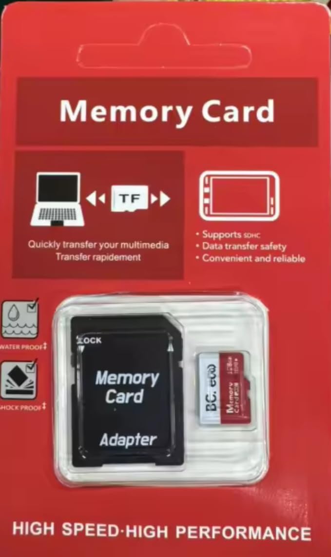Scheda di memoria ad alte prestazioni, 1600 immagini, compatibile con GPS e lettori MP3, adattatore incluso