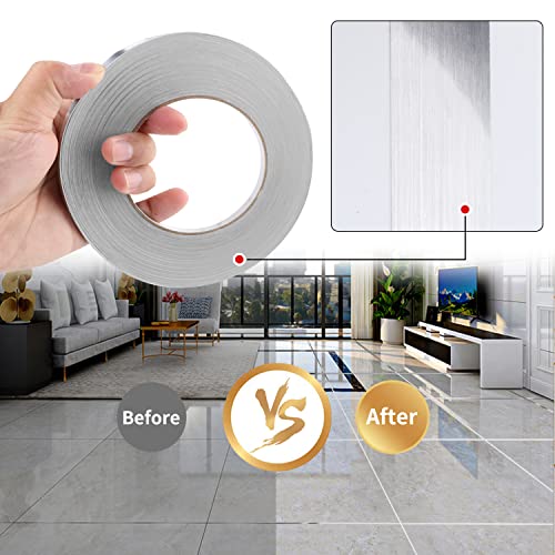 Metallic-Silber Zierleiste Selbstklebend – Flexibles PVC, 1,27 Cm X 5 M, Spiegelnd, Für Wand, Spiegel, Möbel & Mehr