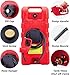 15 Gallon Fuel Caddy, Heavy-Duty Fuel Tank with Manual Transfer Pump & 10FT Hose, Portable Gas Can with Wheels, Leak-Proof Gas Container for Lawn Mowers, Cars, Boats, ATVs, Red
