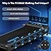 FOUSAE 4-in-1 Walking Pad with 9% Incline, 10KM/H Under Desk Treadmill with Full Screen LED Display, 12 HIIT Programs, Treadmills for Home with 330 LB Weight Capacity, Magnetic Remote Control
