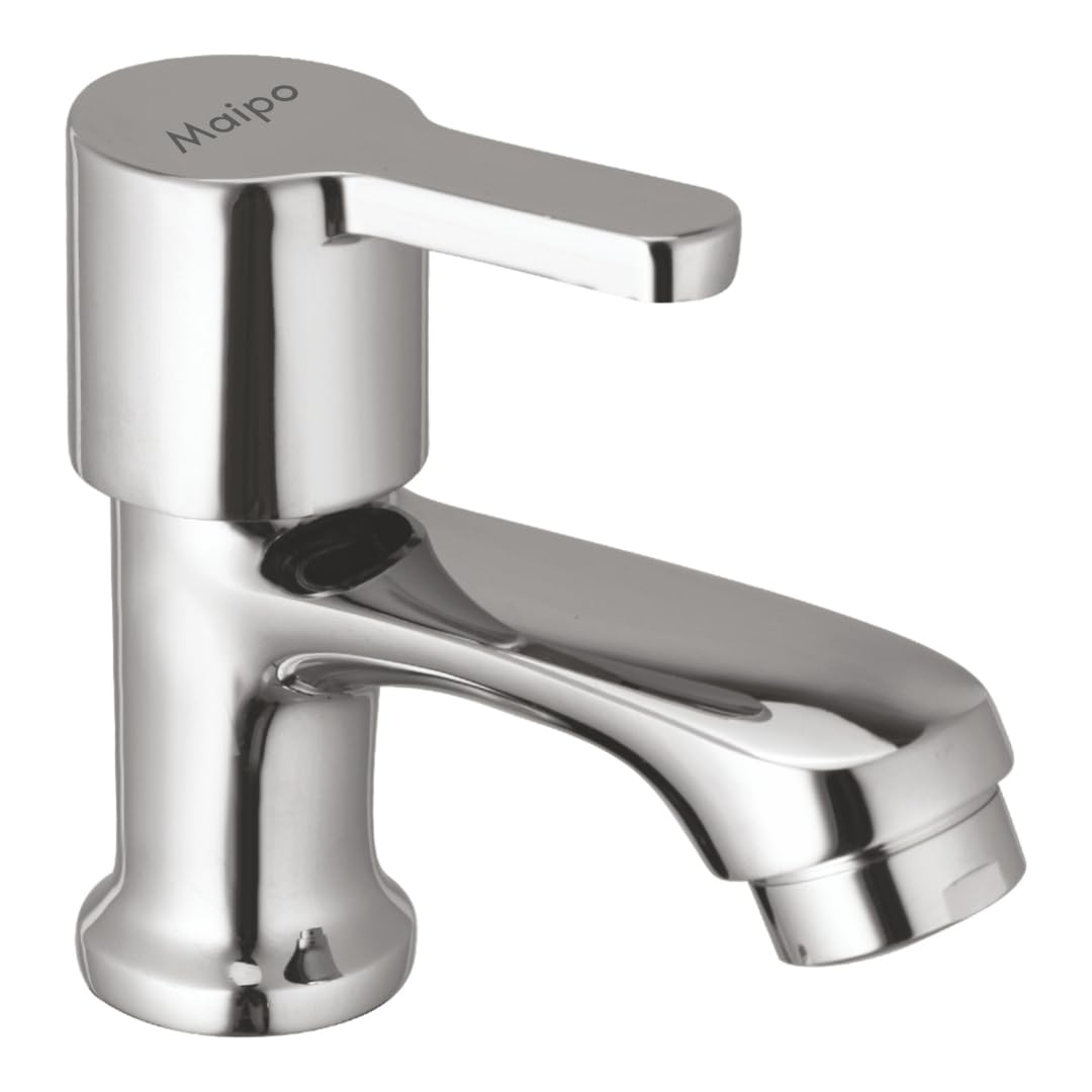 Maipo Jio Honey Brass Pillar Cock Tap with Foam Flow|Table Mounted Quarter Turn Bathroom Faucet|Chrome Finish|Brass Pillar Tap for Wash Basin|Rust Resistant Mirror Finish-image-37