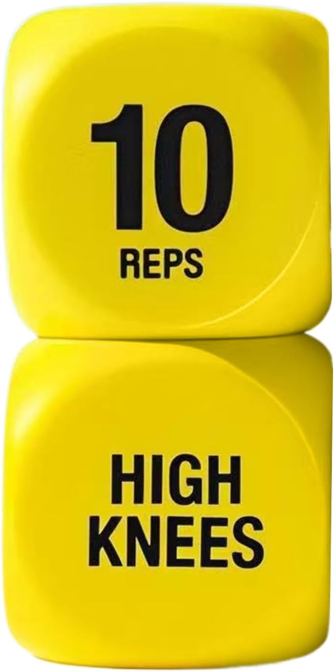 Fitness Dice,1-Pair Gym Exercise Dice Game 6-Sided | Portable Gym Accessories Fitness Gadgets for Squats Push Up Beginner Travel Outdoor Dorm Room Apartment