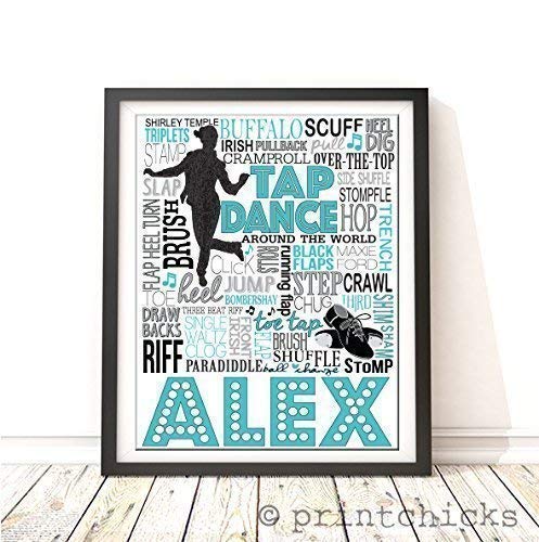 Miniatura 5 de Tap Dance Personalized Typography Print - PrintChicks Dancer Custom Poster Wall Art Decor