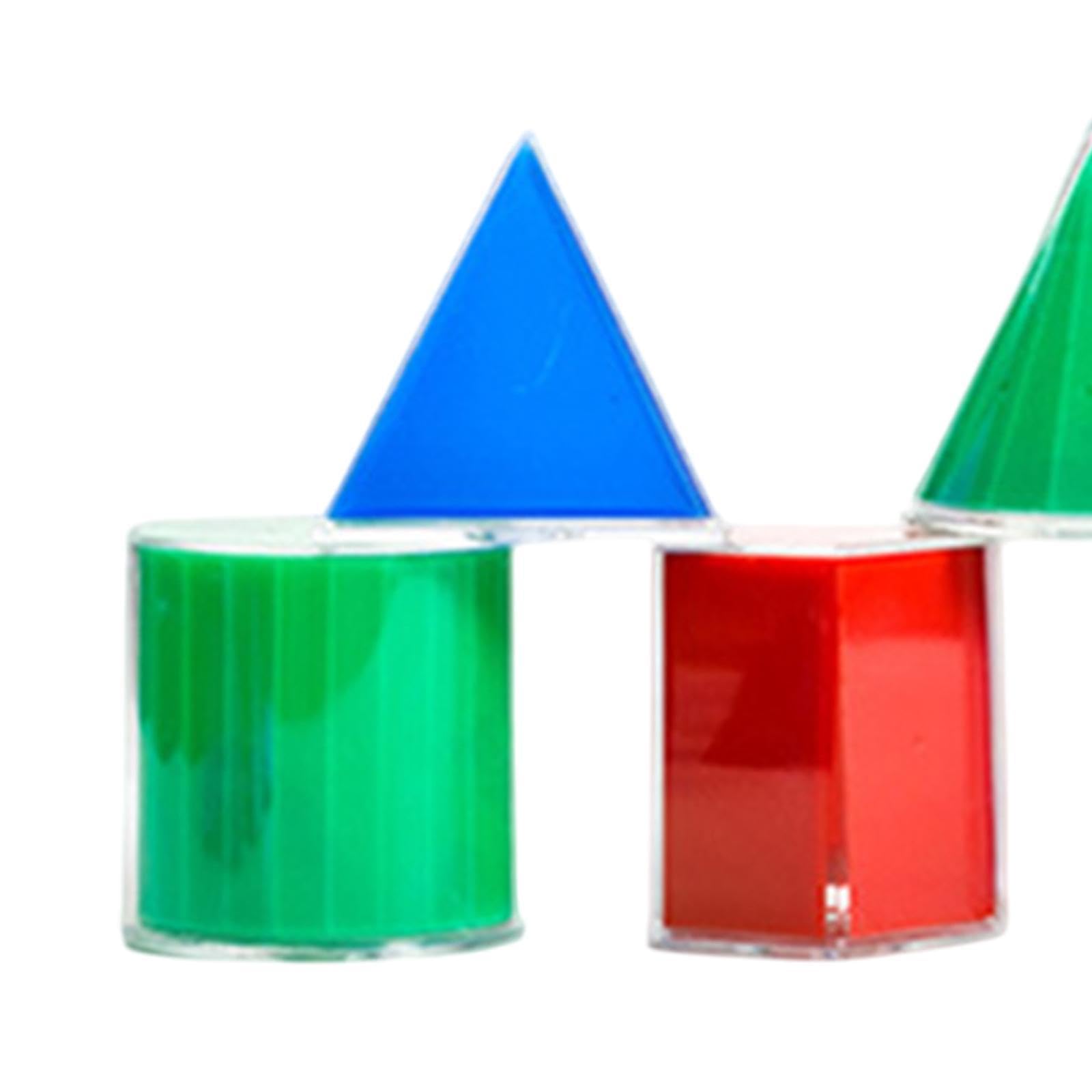 Generic 8x Sólidos Geométricos Formas Geométricas para Niños Útiles Escolares
