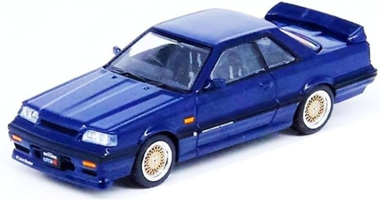 Inno Models Skyline GTS-R (R31) RHD (conducción a la derecha) Azul oscuro metálico con ruedas doradas 164 Modelo de automóvil fundido a presión