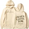 Jesus Loves You Hoodie Christian Faith Religious God Tops Man Woman Pullover Sweatshirt Longsleeve