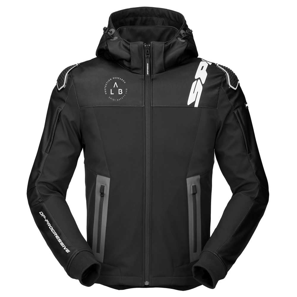 Spidi Men's Black/White Warrior Motorcycle Hoodie