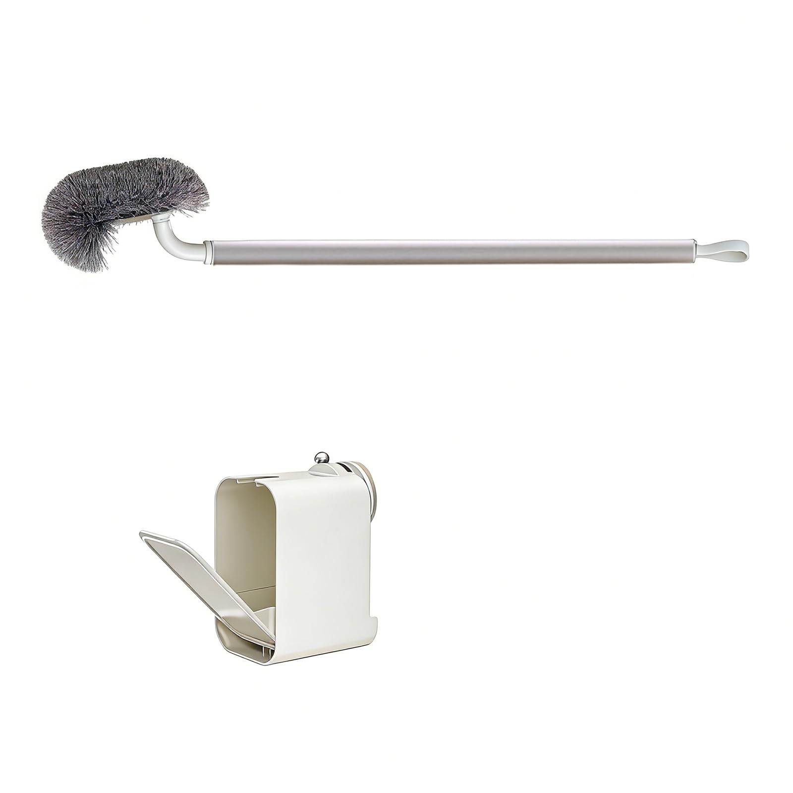 Strong Toilet Brush with Angled Bristles High Set for Cleaning & Space Saving Storage Toilet Owner