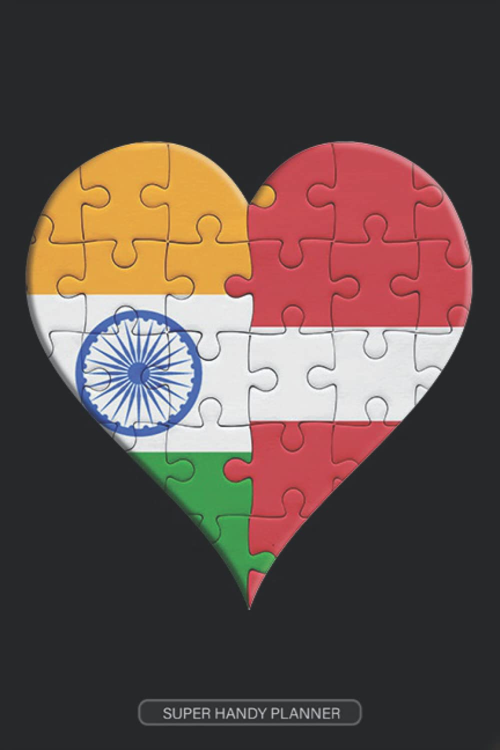 Planner: Indian Latvian Flag United Heart Jigsaw Puzzle Flags Of India Latvia