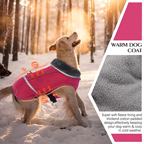 Image of QBLEEV Warm Dog Coat, Reflective Dog Jacket, Waterproof Dogs Winter Coat
