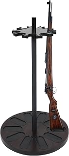 Rifle Gun Racks, Heavy Duty Wooden Shotgun Rack Indoor, Rifle Storage Holder with Soft Padding, Vertical Gun Display Stand - Holds up to 12 Long Guns - UQYES