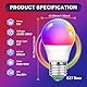 4 Stück 5W A50 Dimmbare Mehrfarbige Edison LED Lampe Mit Fernbedienung, E27 Schraubsockel, Farbwechselbirne, RGB+warmweiß, Energiesparbirne, Geeignet Für Alltagsbeleuchtung Und Stimmungsbeleuchtung