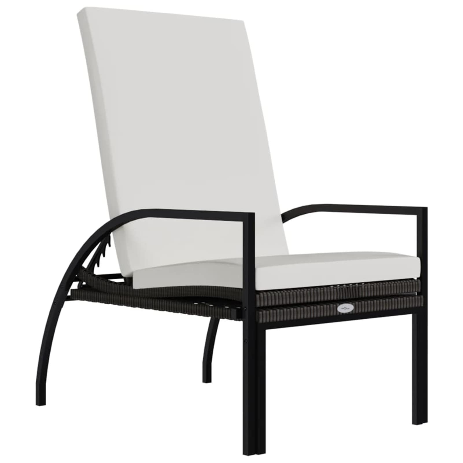 Lettini Prendisole 2 pz con Poggiapiedi in Rattan PE Marrone-Sdraio a Dondolo Legno Lettino Prendisole Sedie a Sdraio Sauna