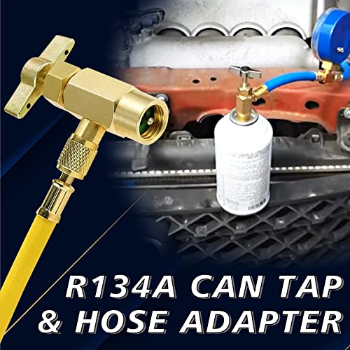 Boltigen R134A Can Tap, R134A Self-Sealing And Puncture Style Refrigerant Can Tap Valves With Refrigerant Tank Adapters For Refilling Automotive Air Conditioning Systems #TOP7