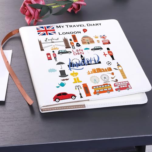 LQRI London Travel Gift My Travel Diary London Leather Notebook London Journey Traveller Gift Travel