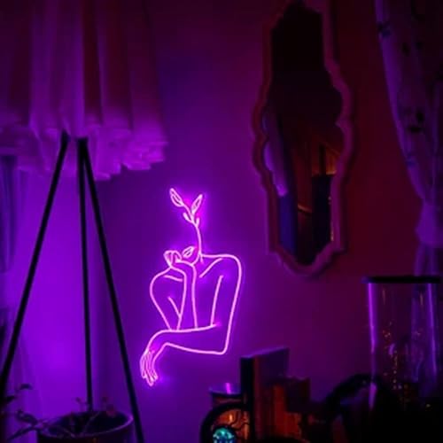 Miniatura 4 de Letreros de neón de mujer para decoración de pared, luz LED de neón para decoración de habitación, decoración de dormitorio, arte abstracto, regalo