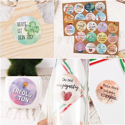 COLOFALLA 120 Stk 4cm Spüche Aufkleber Bunt Sticker mit Positiven Sprüchen Motivationssticker Mutmacher Sticker Inspirierende Motivationsaufkleber zur Jugendweihe (Bunt)