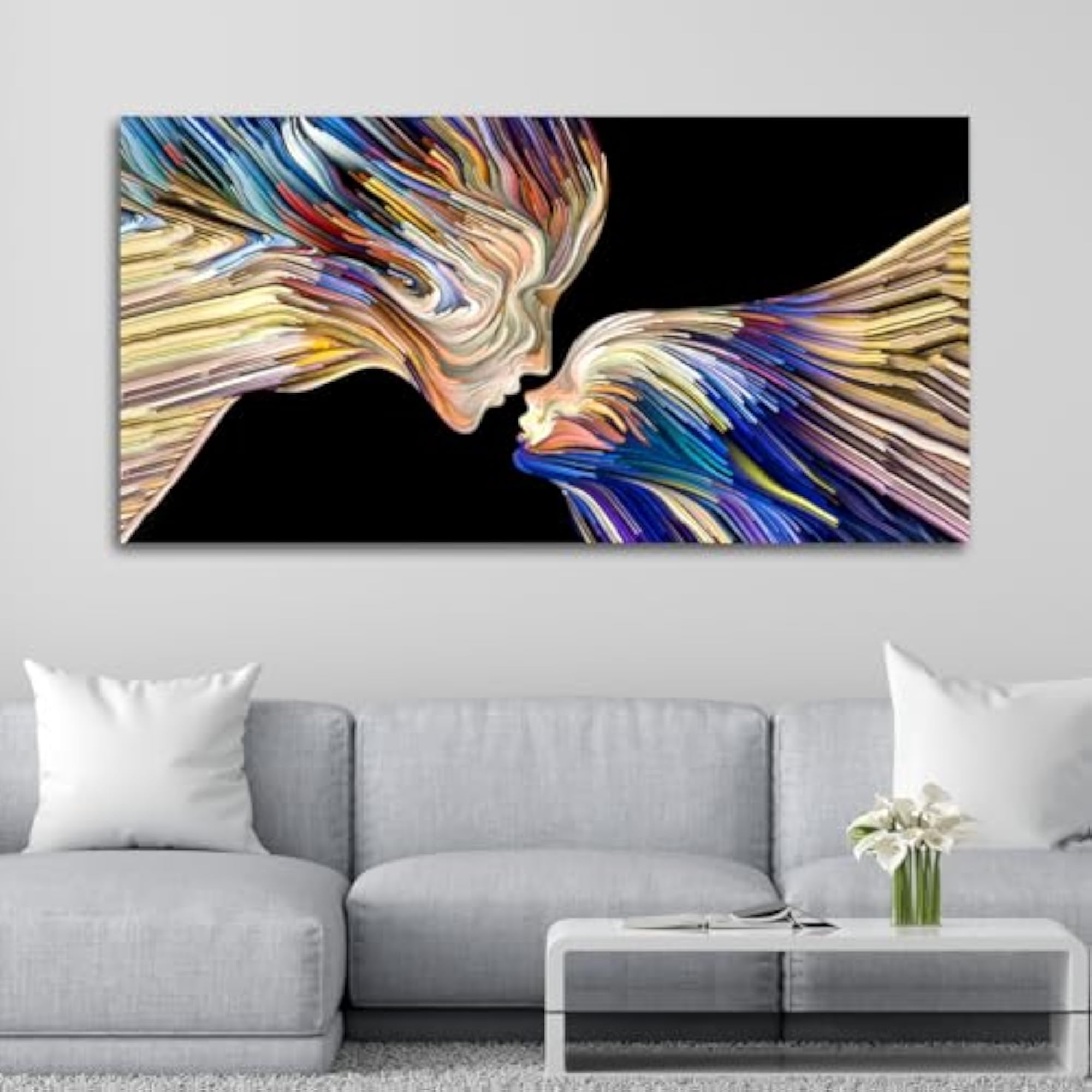 Framed Abstract Canvas Wall Art for Home & Office Decor