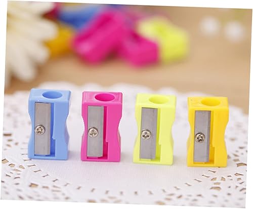 Miniatura 5 de STOBOK 30 lápices sacapuntas de mano, sacapuntas de mano, sacapuntas eléctricos, mini sacapuntas, suministros estacionarios, borradores, artículos