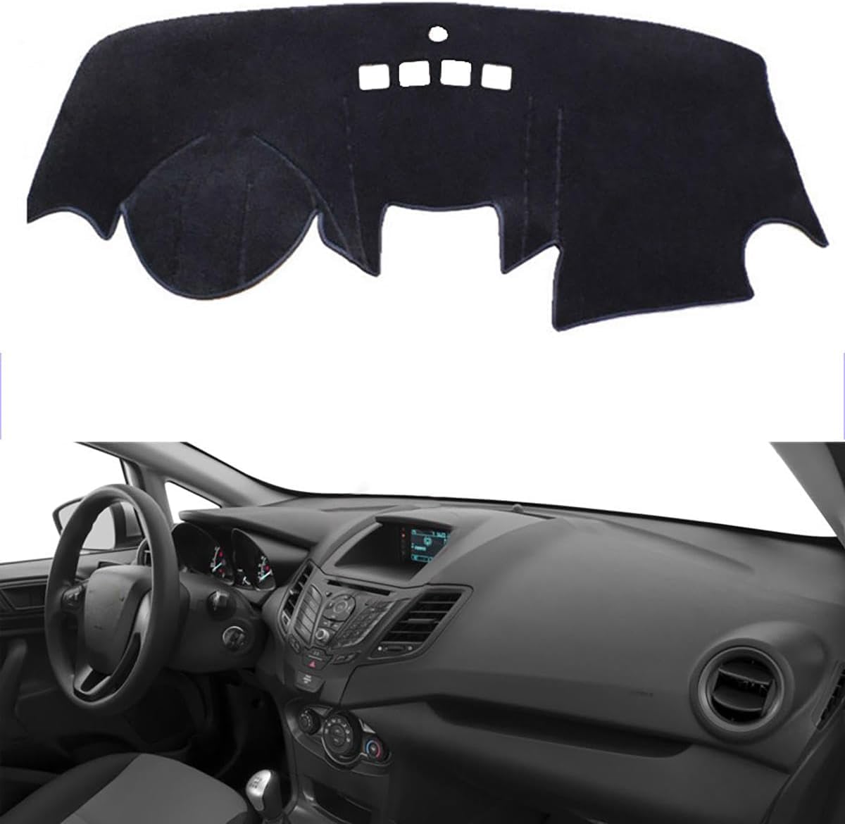 ZhangXD Car Dashboard Cover for Ford Fiesta 2009–2018