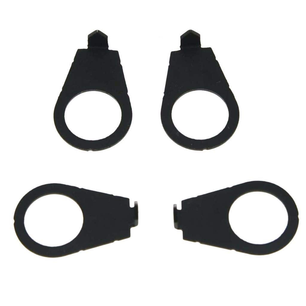 Dopro Set of 4 Black LP Guitar Knobs Pointer Plate 3/8" Knob Indicator for USA Les Paul with CTS Pots Set of 4 Black