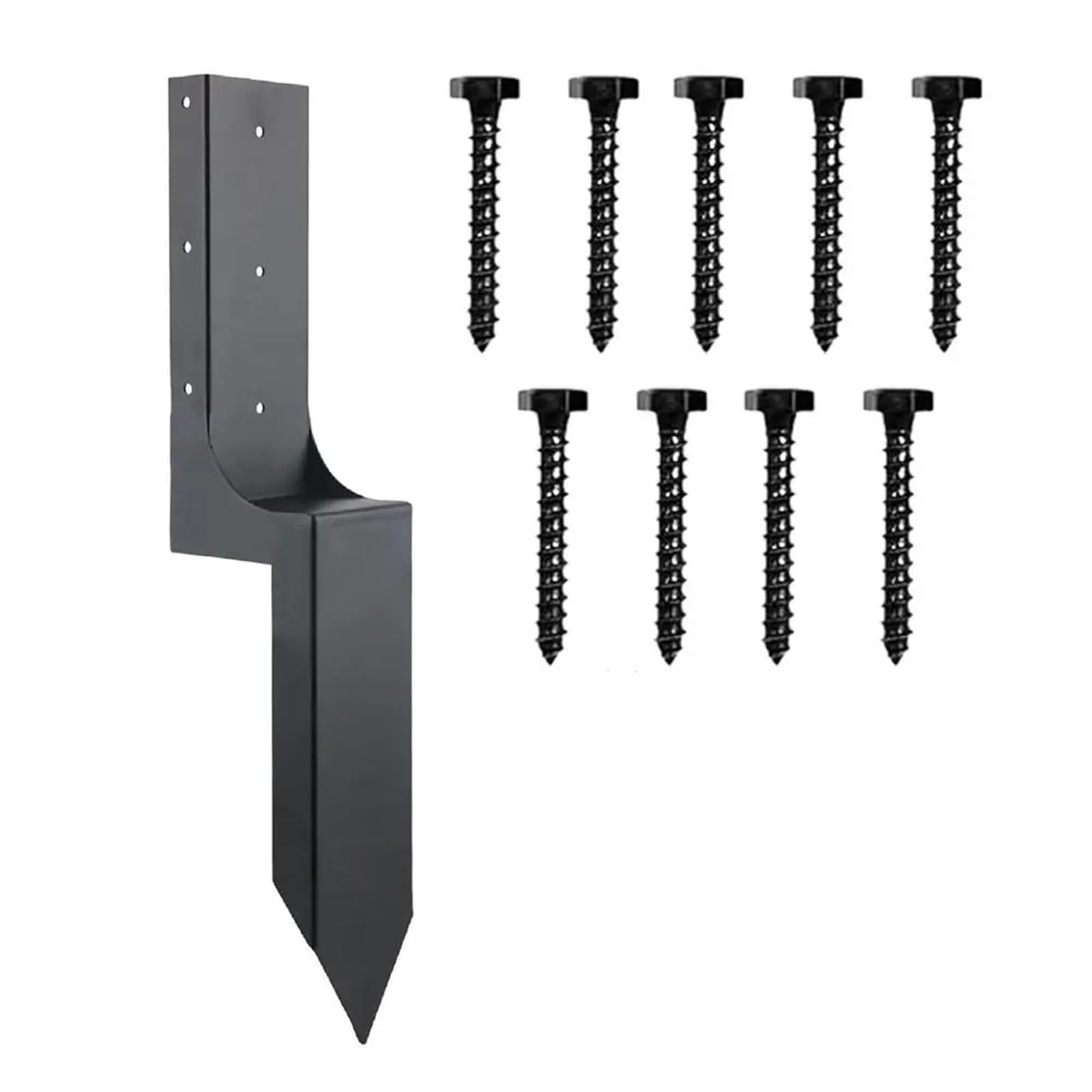 Soportes de Poste de Valla Estabilizador de postes de cerca Soporte de postes de cercas de madera Estacas de tierra Estacas de metal robustas Kit de reparación de postes de cerca for reparar madera