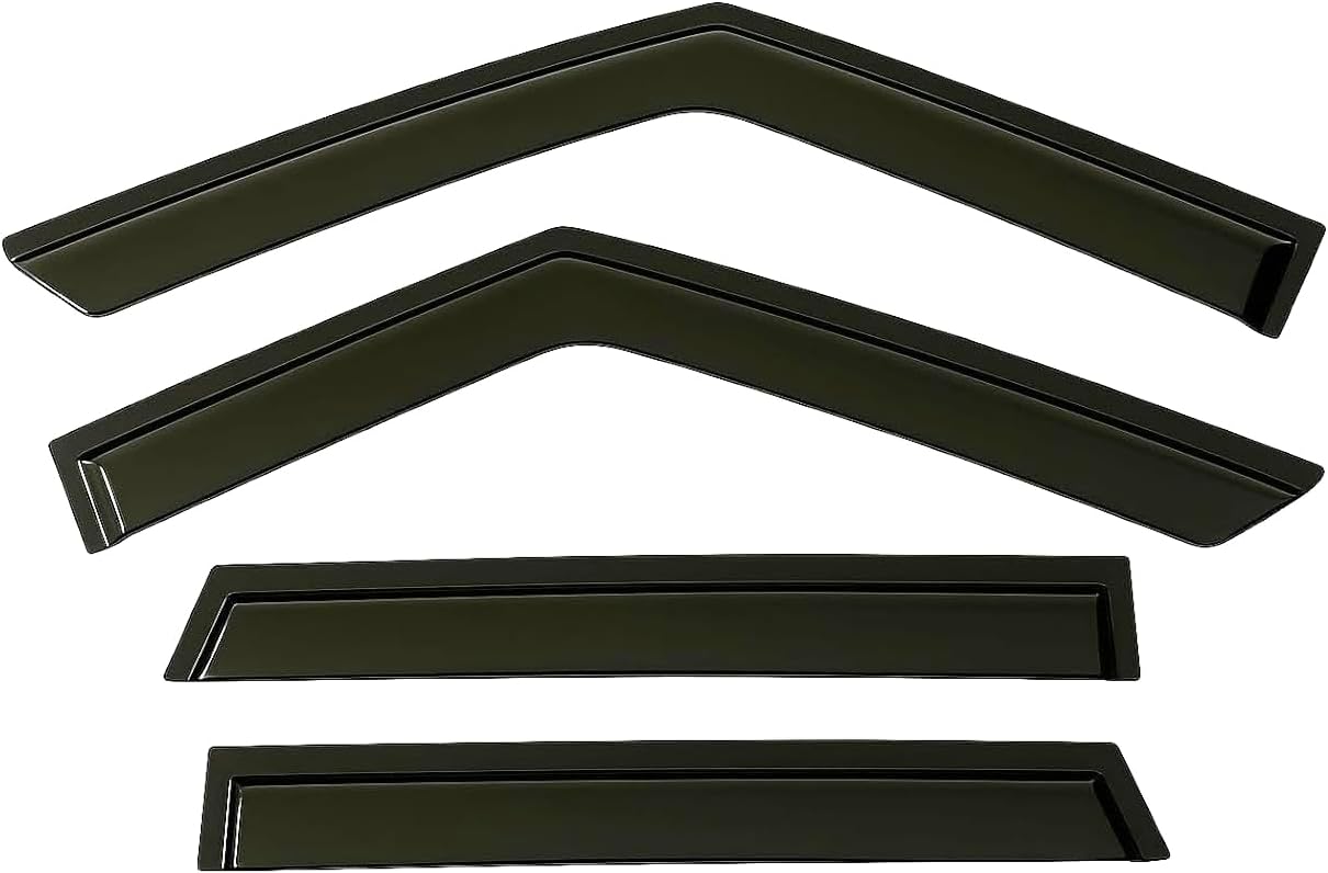 2021-2026 Tape-on Rain Guards for Kia Seltos Side Window Deflector Visors LX S EX SX Turbo X-Line Durable Tinted Vent Shade 2022 2023 2024 2025