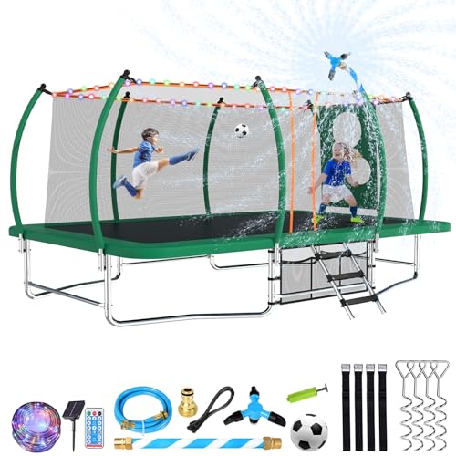 Lyromix 16FT Outdoor Rectangle Trampoline for Kids and Adults, Rectangular