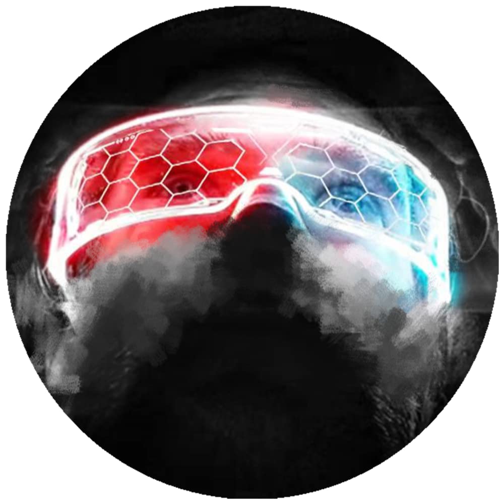 2x Lunettes à Visière LED - 7 Couleurs, 3 Modes, Rechargeables, Cyberpunk Pour Fête/Halloween