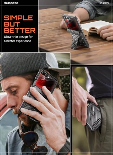 SUPCASE for Samsung Galaxy Z Flip 8 Case with 360 Rotating Belt Clip, Black - image 9