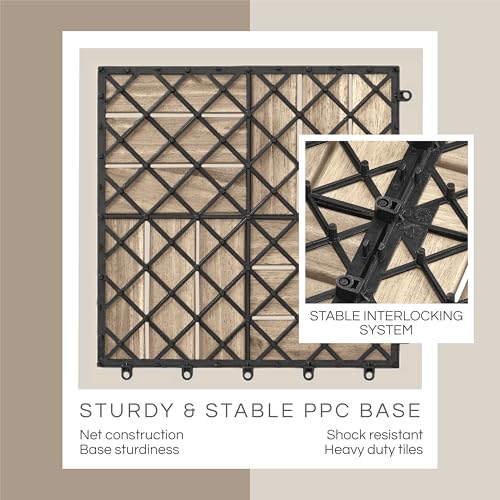 THYOI Premium Deck Tiles, 10 Pcs Patio Flooring - White - Round Joint by THYOI - Used condition - Image 6