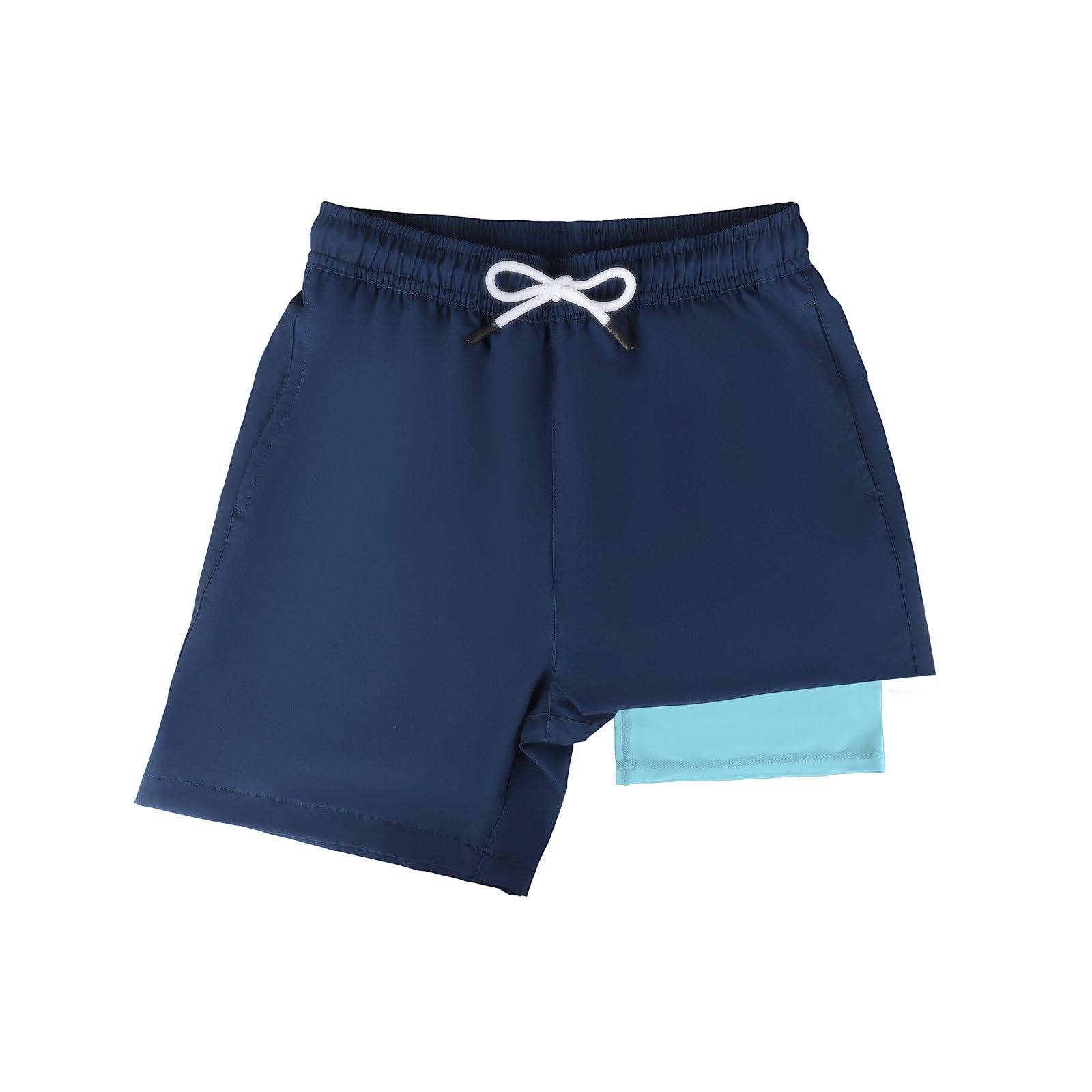 Leeboom Badehose Jungen Badeshorts Kinder 2-in-1 Badeshorts Jungen mit Kompression und Verstellbarem Tunnelzug - Badehosen für Jungen 5-14 Jare | mit Kompression, und Verstellbarem Tunnelzug